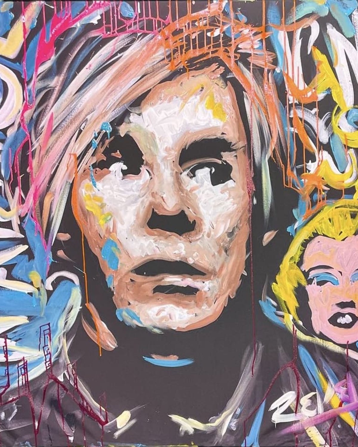 Live speed-painted tribute to Andy Warhol